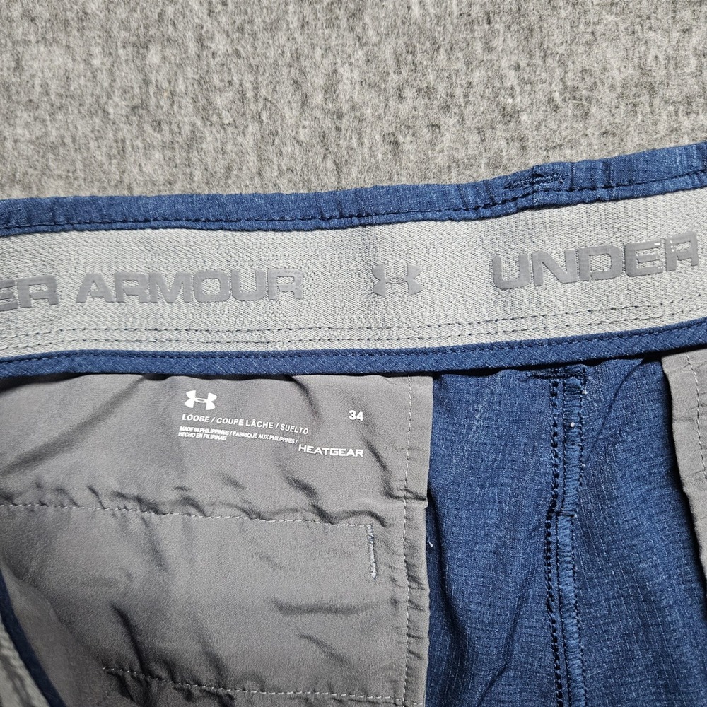 Under Armour Golf Shorts Mens 34 Blue HeatGear Performance 1272358 - Picture 4 of 12